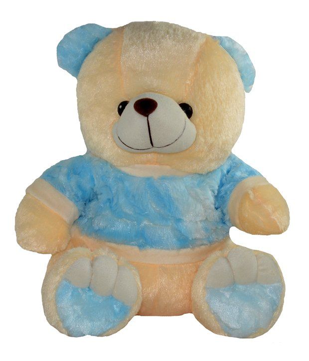 teddy bear with blue jacket