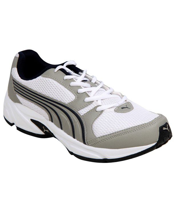 Puma Sturdy White & Grey Running Shoes - Buy Puma Sturdy White & Grey ...