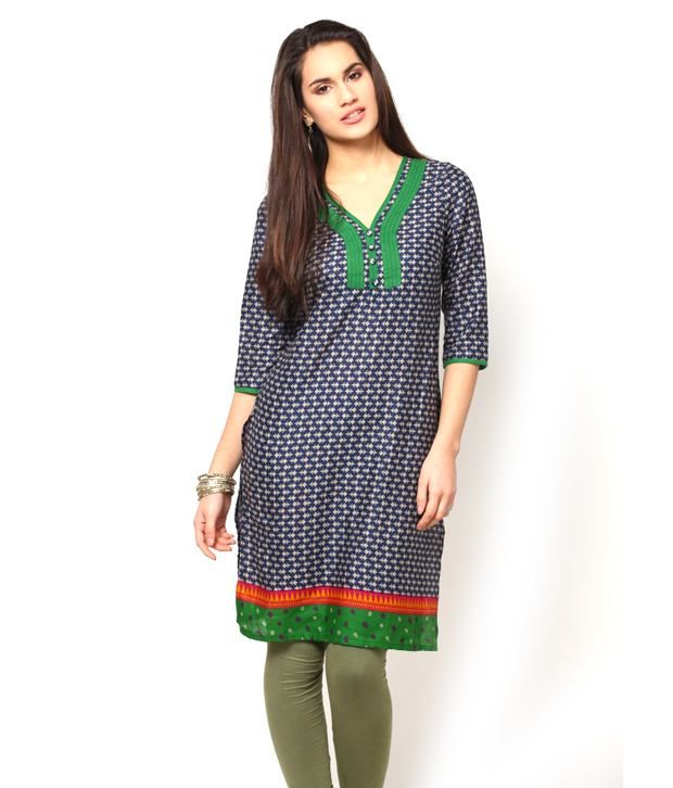 greenish blue kurti