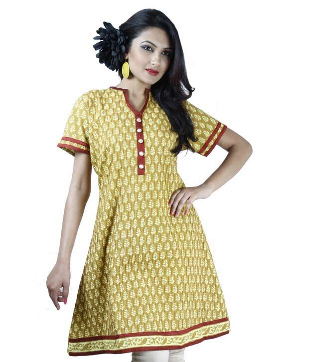 lemon colour kurti combination