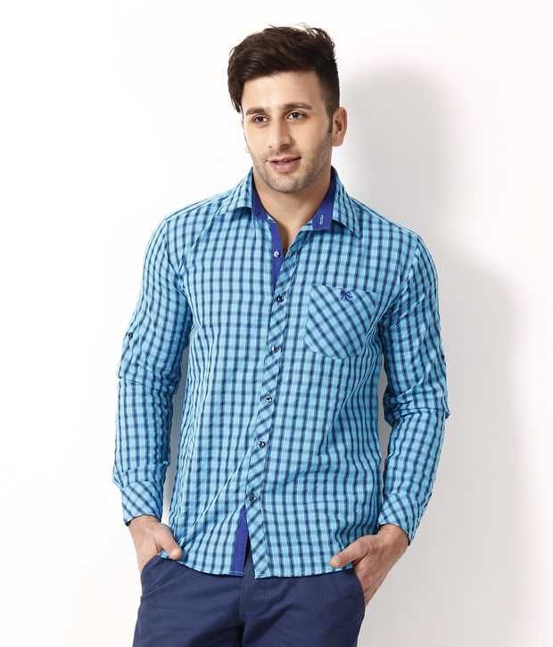 baby blue checkered shirt