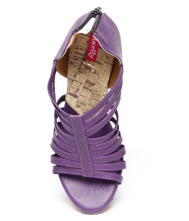 purple comfort sandals