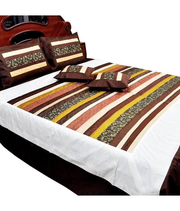 New Designer Silk Double Bed Cover Cushion Set Double Bed Cover Buy