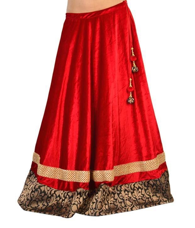 Buy 9Rasa Red Velvet Skirts Online at Best Prices in India - Snapdeal