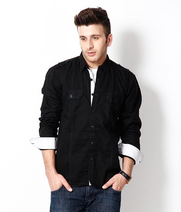 Black shirt with two pockets Clearance