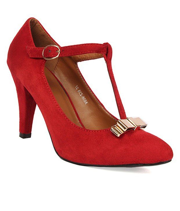 Evetoes Classy Red Heel Sandals Price in India Buy Evetoes Classy Red