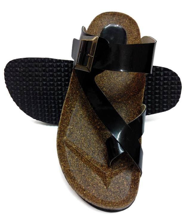 Haroads Classy Black Platform Slipper Price in India- Buy Haroads Classy Black Platform Slipper 