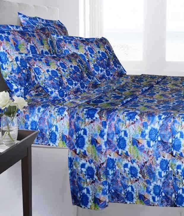 HandloomTrendz Beautiful Floral Design Single Bed Sheet Buy HandloomTrendz Beautiful Floral