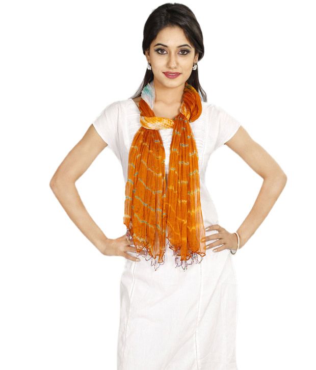 Light Weight Navy Blue Phulkari Chiffon Stole | Buddha And Beyond