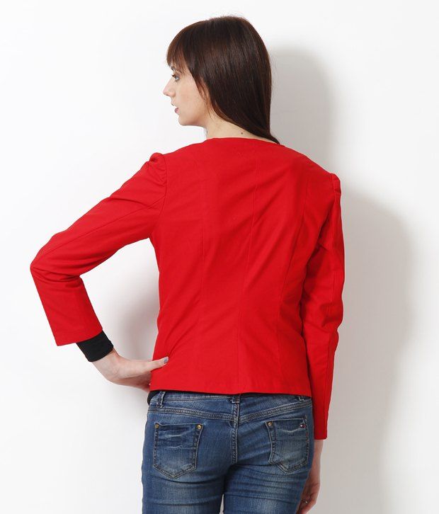 Buy HERMOSEAR Red Cotton Blazer Online at Best Prices in India Snapdeal