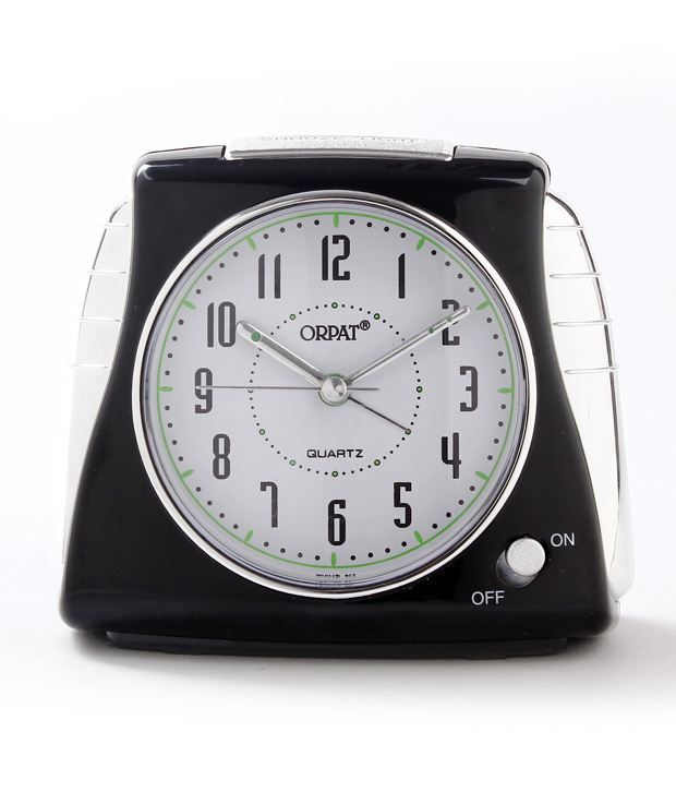Orpat Black Alarm Clock ( 2 Pcs ) Buy Orpat Black Alarm Clock ( 2 Pcs