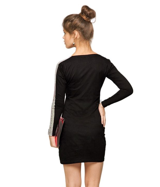 womens black cotton dress