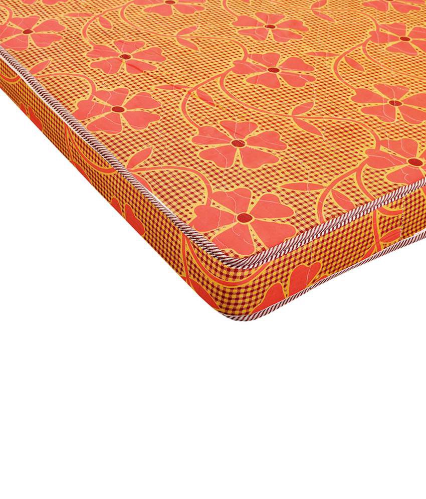 Fablooms Single Size Orange EcoRange Foam Mattress - (72x35x3.5 inches ...