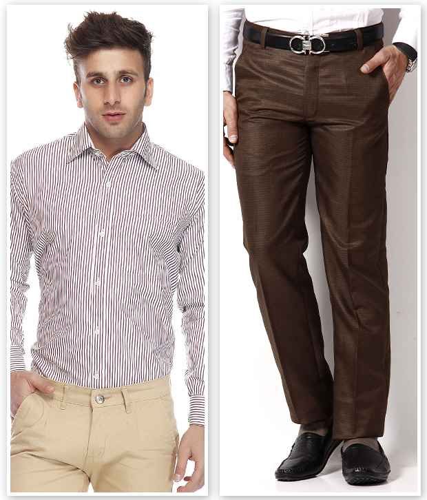 shirt with light brown pant