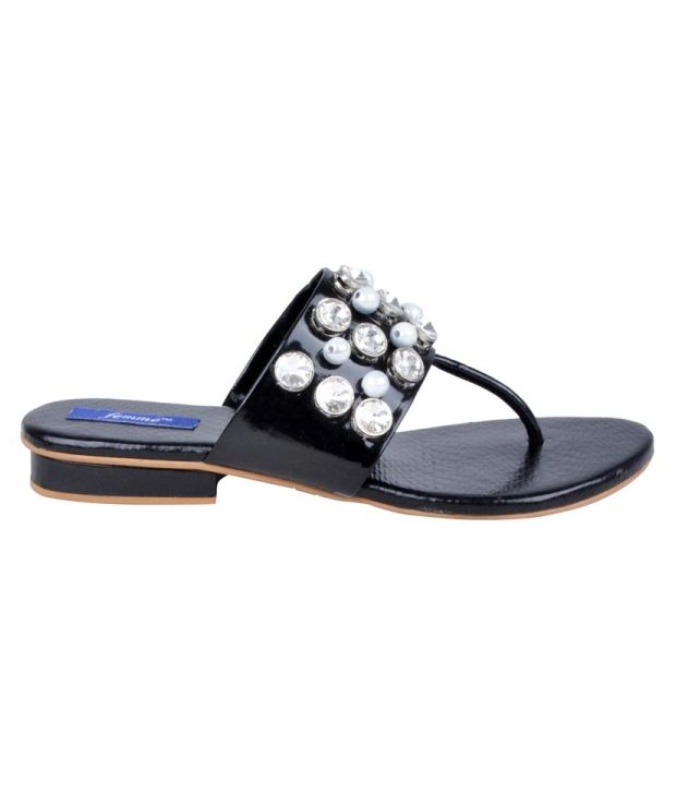 Femme Edgy Black Flats Price in India Buy Femme Edgy Black Flats
