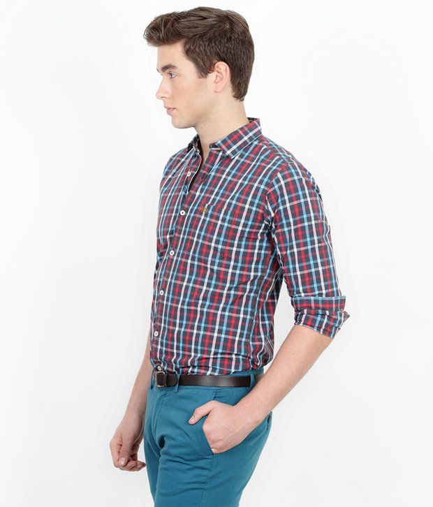 Basics 029 Smart Multicolor Checkered Shirt - Buy Basics 029 Smart ...