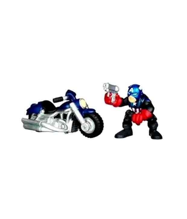 marvel legends 80 years deluxe captain america with motorcycle figure set