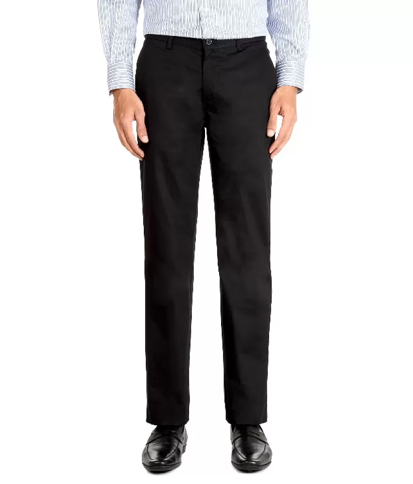 Peter England Elite Mens Cotton Formal Trouser Silver 30  Amazonin  Fashion