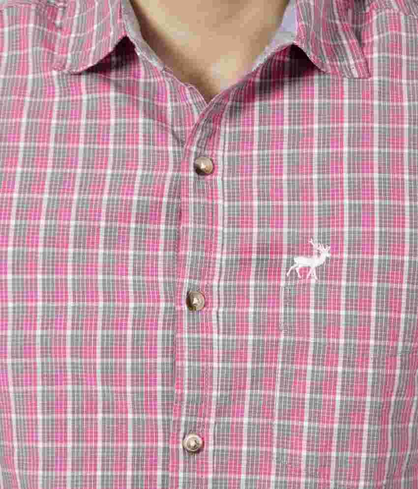 pink checkered shirt mens