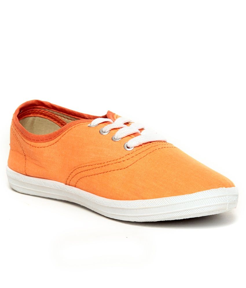 Slazenger Pastella Orange Canvas Shoes Price in India- Buy Slazenger ...