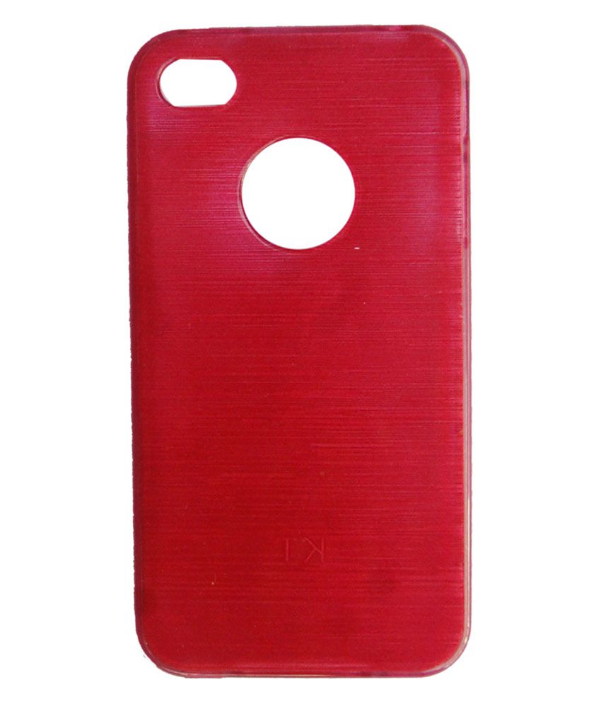 AirNet Mobile Back Cover for iPhone 4G Red Plain Back 