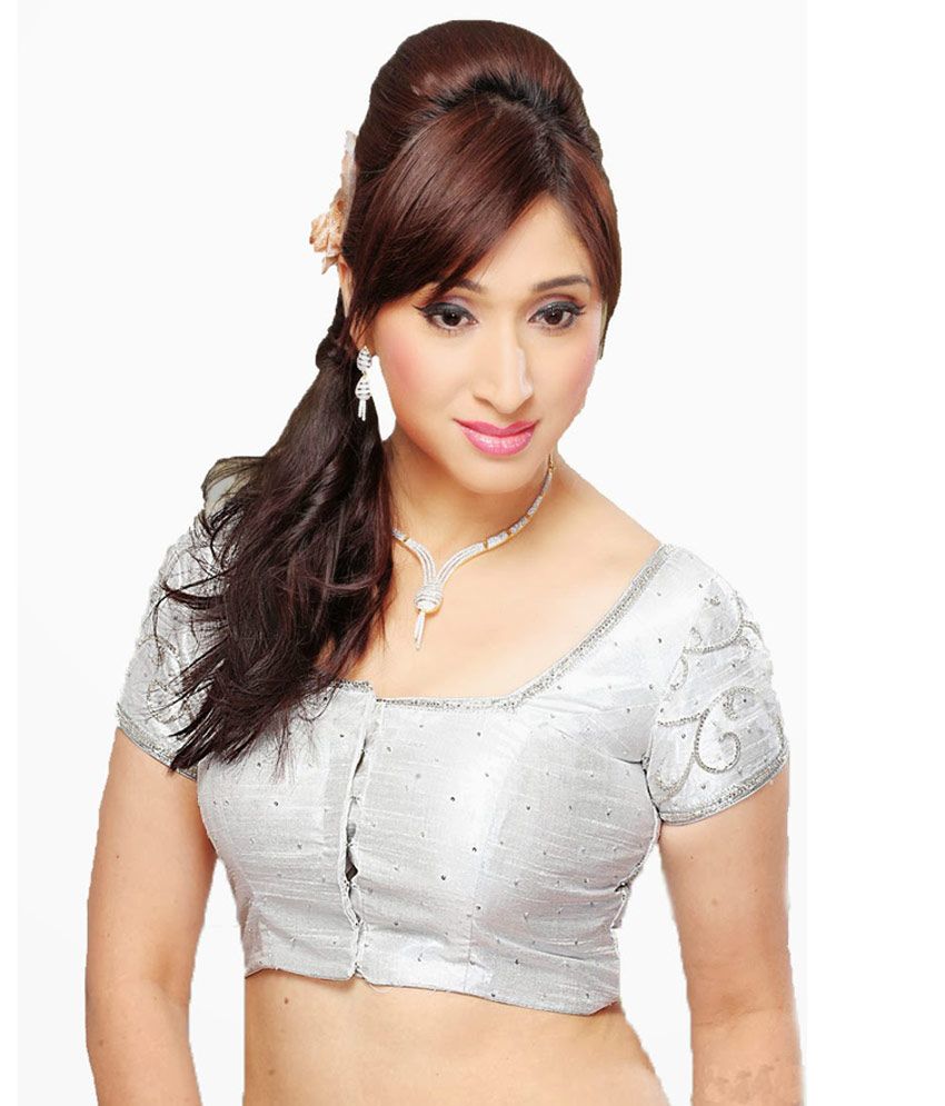 Samyakk Ethnic Silver Designer Blouse 