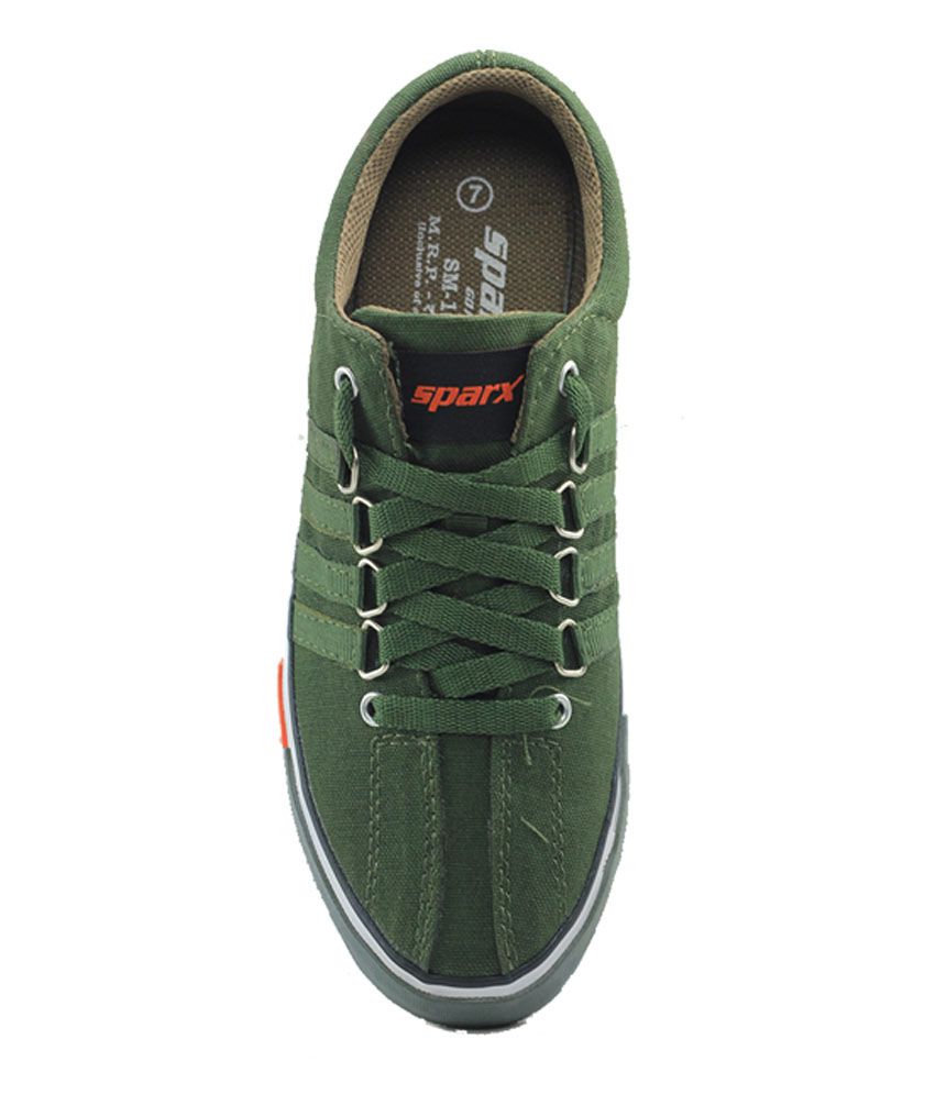 sparx olive green canvas shoes