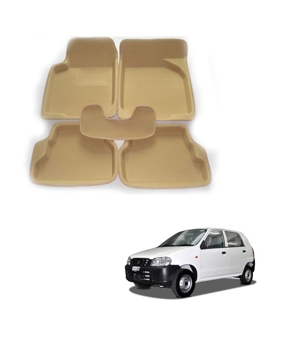 Shopper's Hub 3D Car Foot Mats Maruti Alto 800 Beige (Set of 5