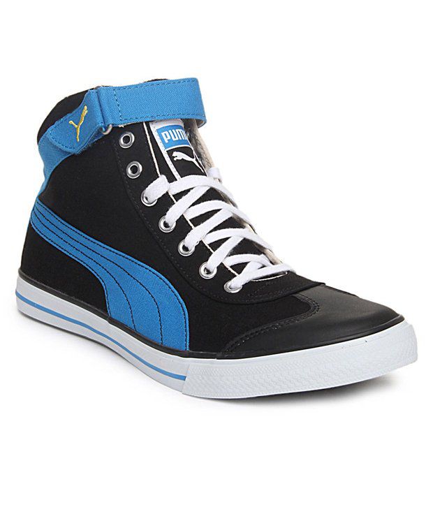 Puma Black & Blue Lifestyle & Sneaker Shoes - Buy Puma Black & Blue ...