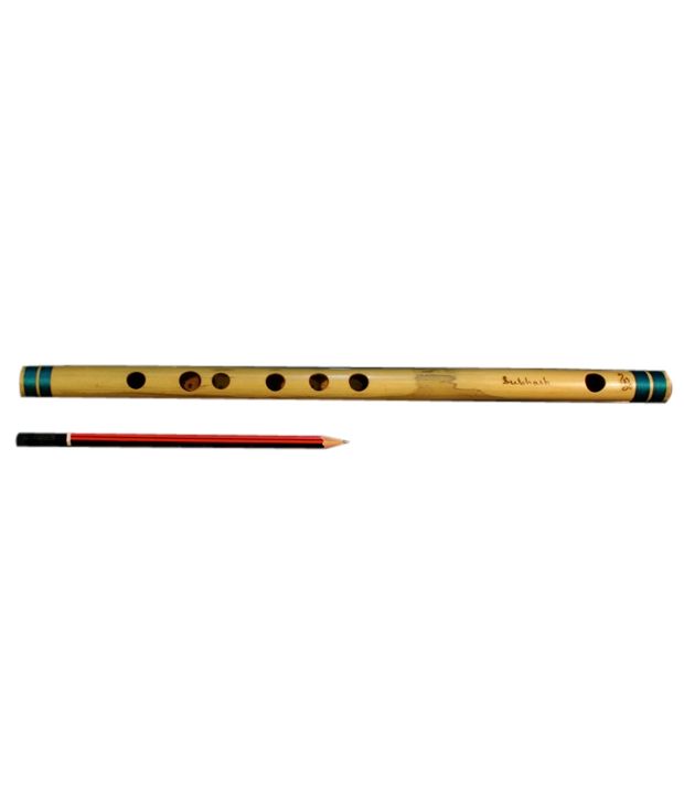 image of punam flutes - f natural medium bamboo flute/bansuri