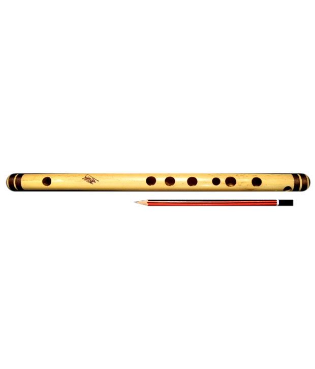 image of punam flutes - g natural medium bamboo flute/bansuri