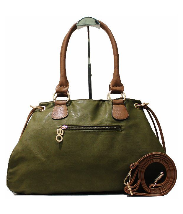 bright green shoulder bag