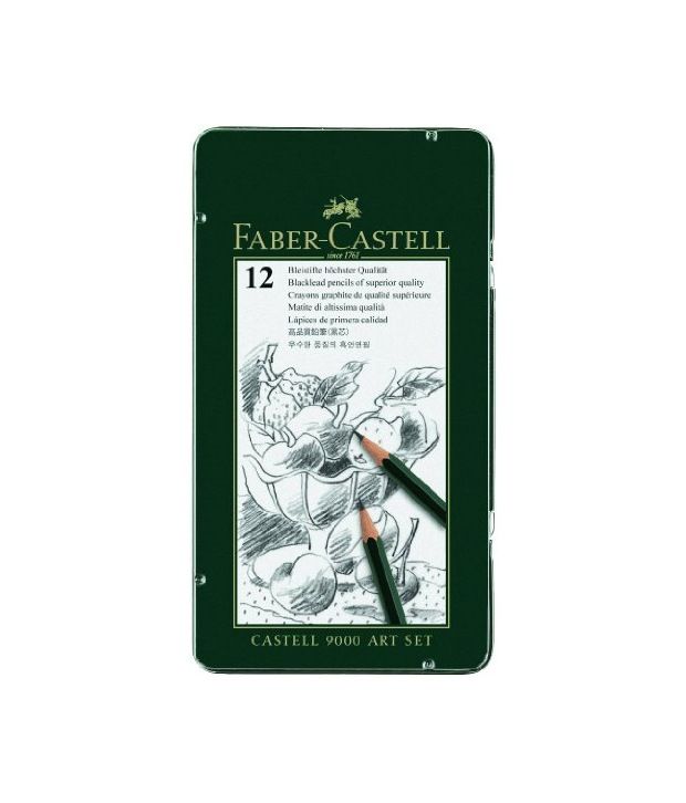 Faber-Castell 9000 Sketch Graphite Pencil Sets Art 8B - 2H set of 12 ...