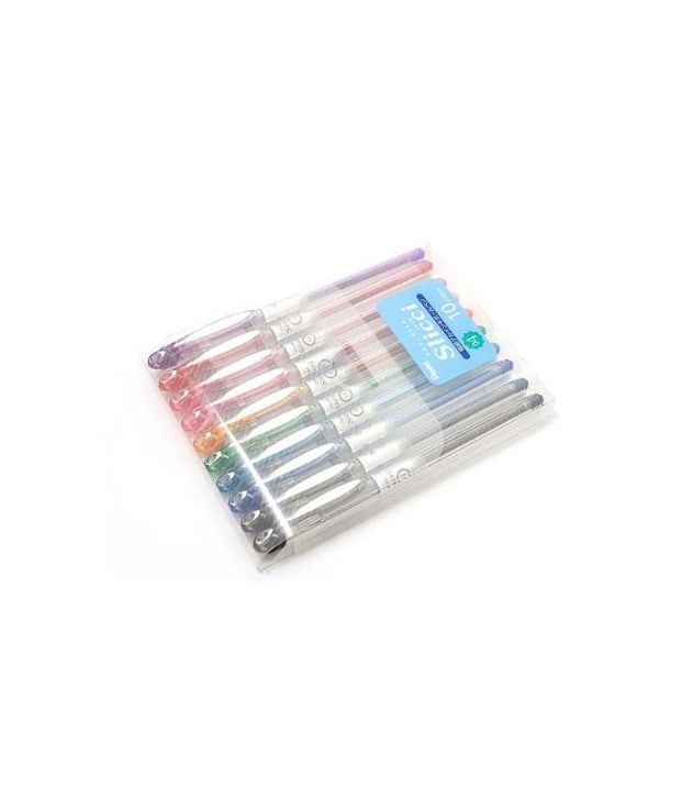 Pentel Slicci Gel 0 4mm Ink Pen 10 Color Set Japan Import Buy Online At Best Price In India Snapdeal
