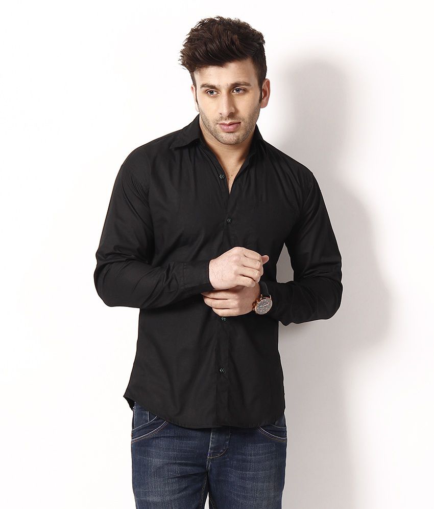 RPB Smart Black Shirt - Buy RPB Smart Black Shirt Online at Best Prices ...