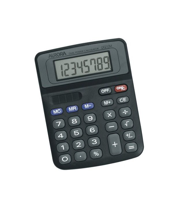 Aurora DT210M Power Dual Angled Display 8 Digit Desktop Calculator: Buy ...