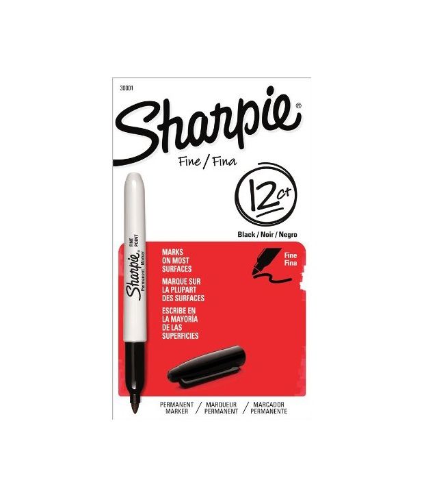 Sharpie Fine Permanent Point Markers, 12 Black Markers(30001) Buy