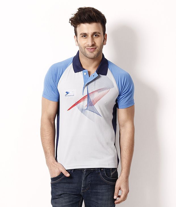 Shiv Naresh Gray Polo T Shirt - Buy Shiv Naresh Gray Polo T Shirt