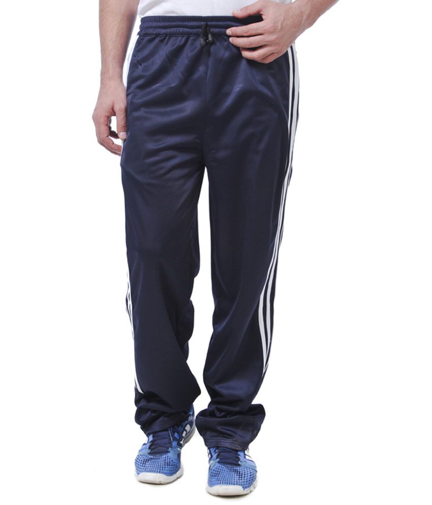 American Crew Blue Track Pants With 2 White Stripes - Buy American Crew ...