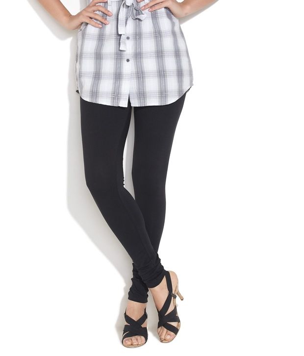 GO COLORS Black Cotton Leggings Price in India Buy GO COLORS Black