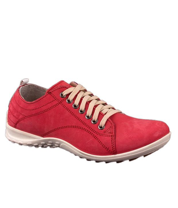 Woodland Bright Red Casual Shoes - Buy Woodland Bright Red Casual Shoes ...