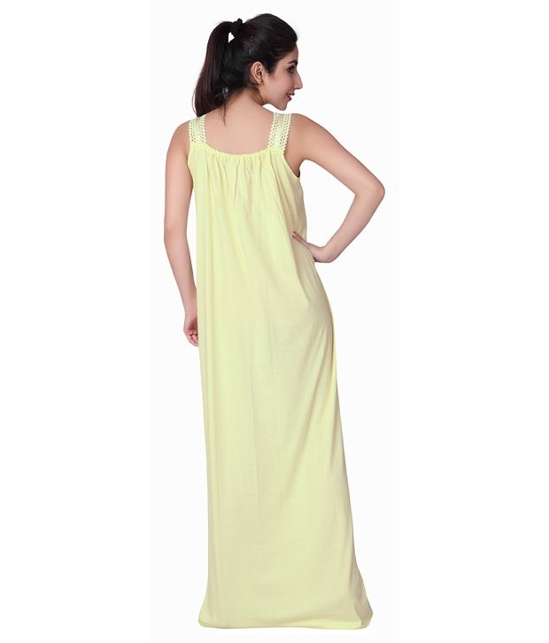 Buy Honey Dew Lemon Casual Cotton Nighty Online at Best Prices in India ...