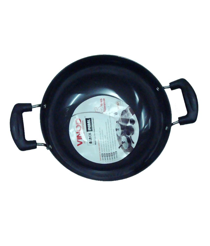 Vinod Cookware Black Deep Kadai 2 Litre Buy Online at Best Price in