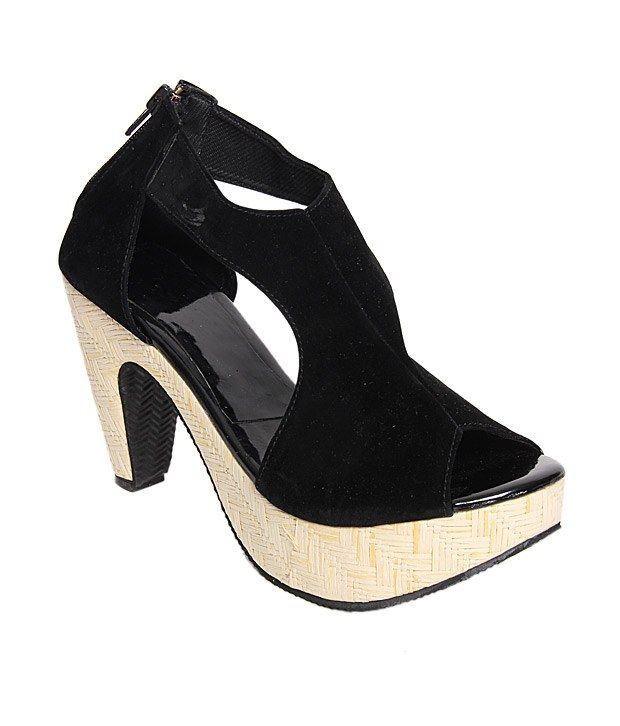 black butterfly high heels