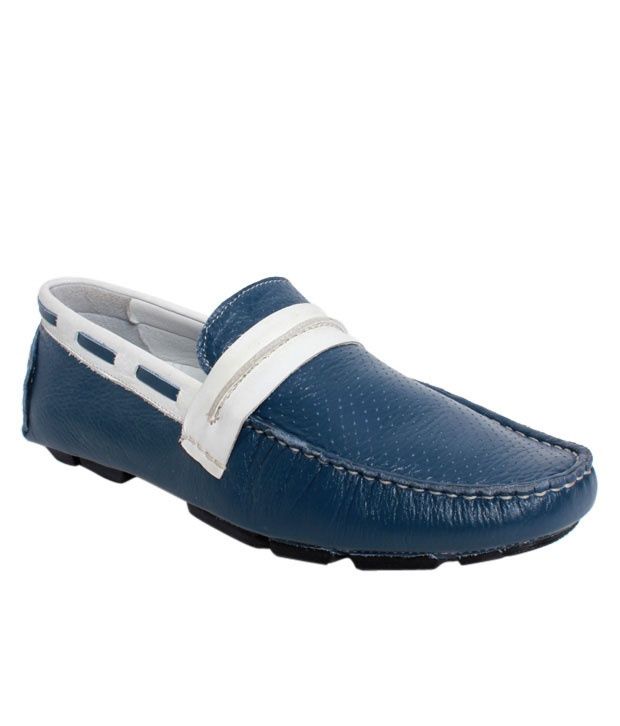 Delize Blue &amp; White Driving Shoes Buy Delize Blue