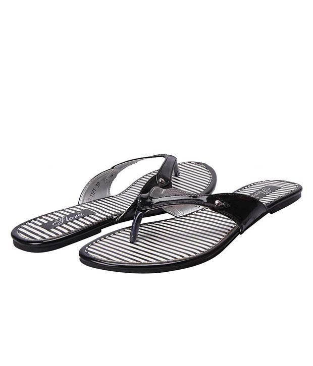 shiny black flats