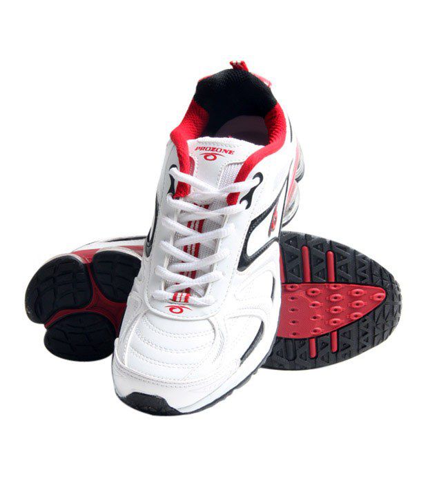 Prozone White Red Athletic Shoes - Buy 