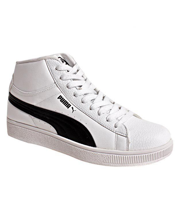puma mid biz white sneakers