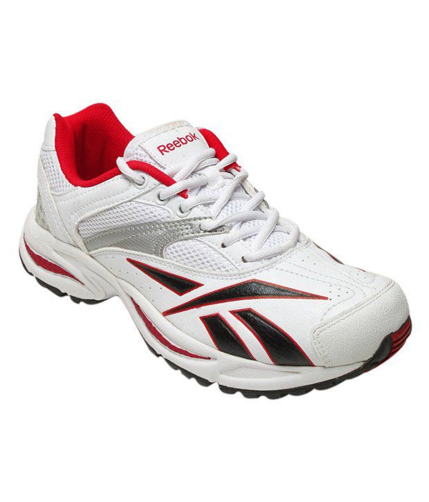 Reebok White & Red Sport Trainer Shoes Price in India- Buy Reebok White ...