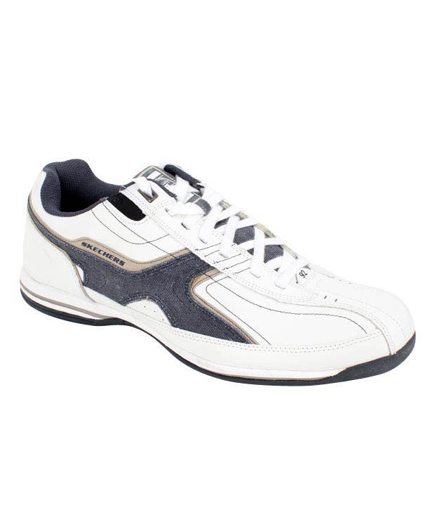 Skechers White & Blue Sports Shoes - Buy Skechers White & Blue Sports ...
